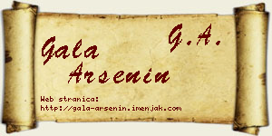 Gala Arsenin vizit kartica